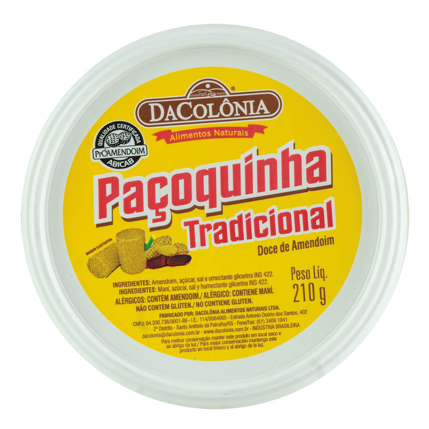 [DOC-0110] Da Colônia Paçoca Rolha Tradicional 210g