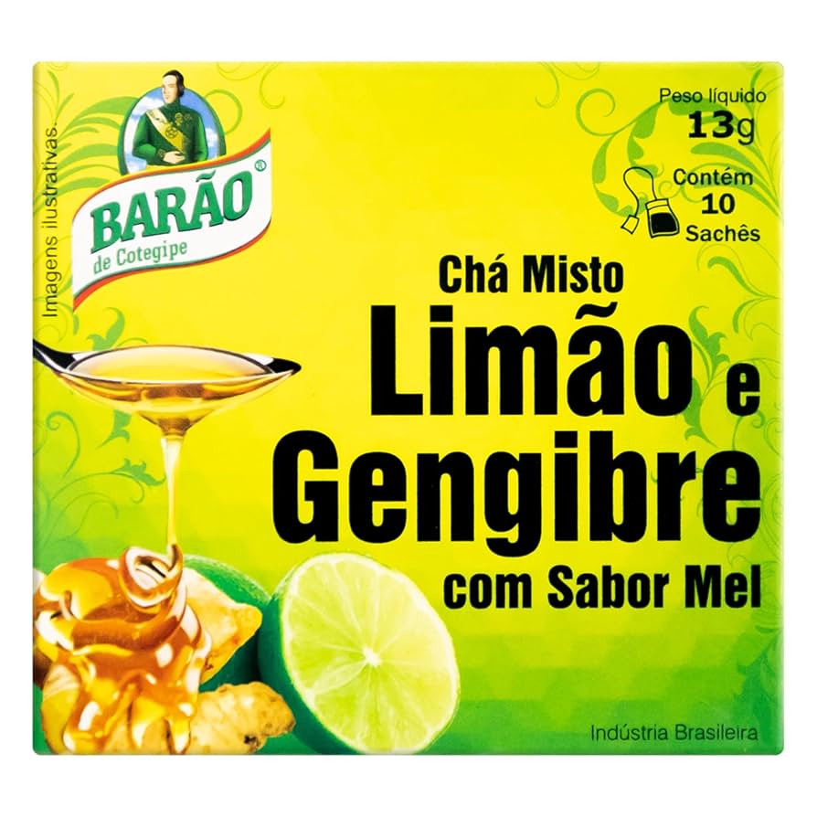 [BEB-0100] Barão Mixed Tea Lemon, Ginger and Honey 13g