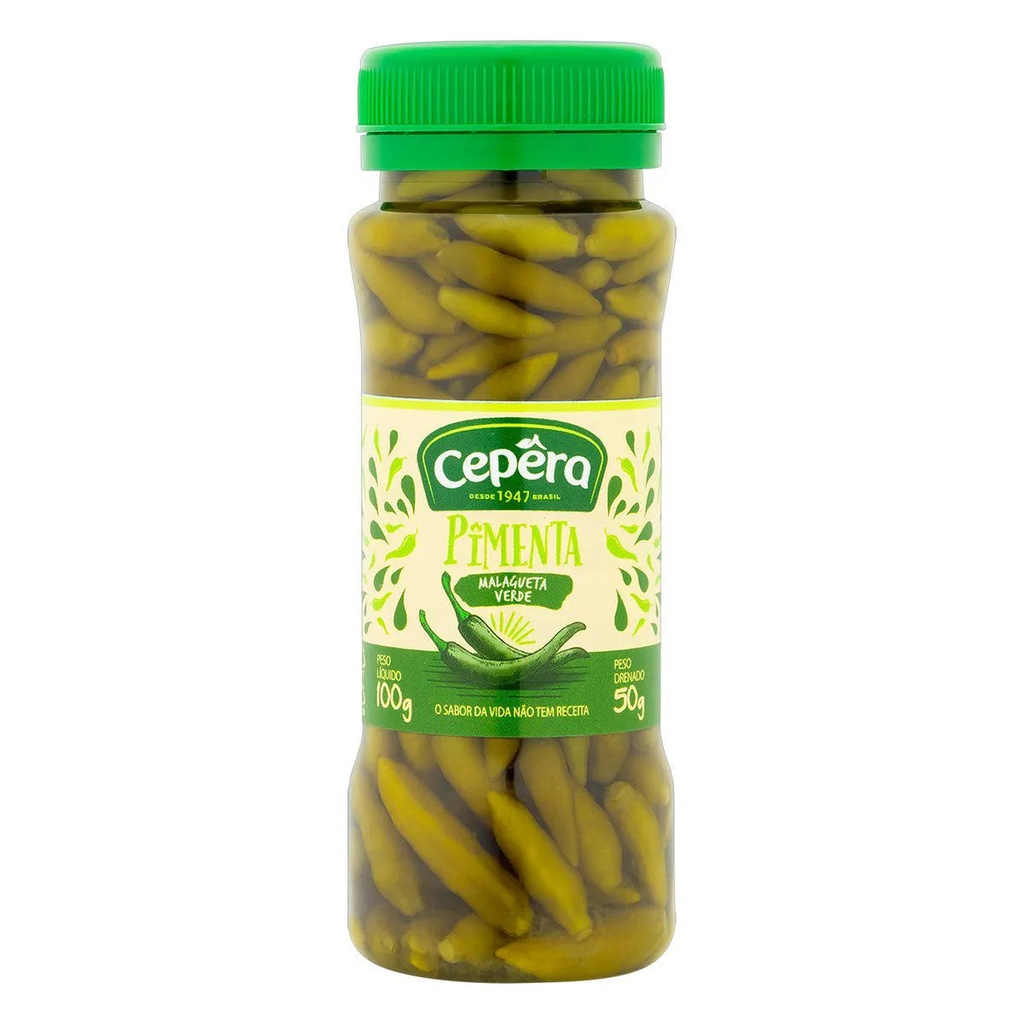 [MER-0220] Cepêra Piment Malagueta Vert en Conserve 100g