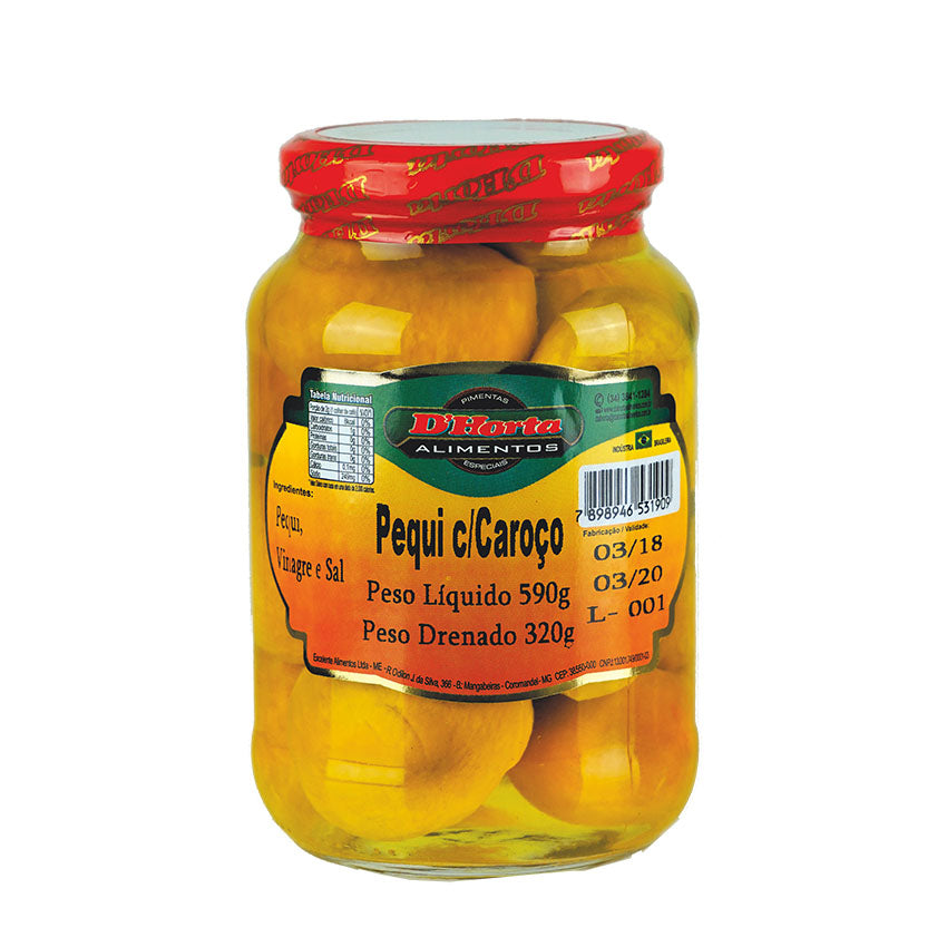 [MER-0350] D'Horta Pequi Inteiro com Caroço em Conserva 590g