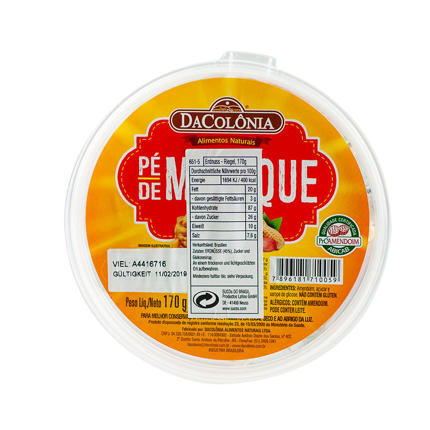 [DOC-0130] Da Colônia Pé de Moleque 170g (pindanoga)