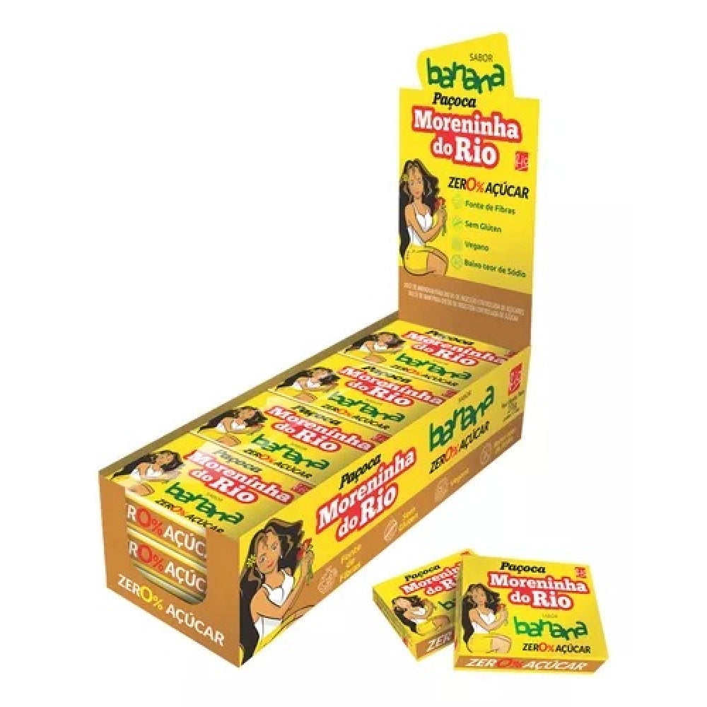 [DOC-0440] Moreninha do Rio Sugar-Free Paçoca with Banana 276g (peanut candy)