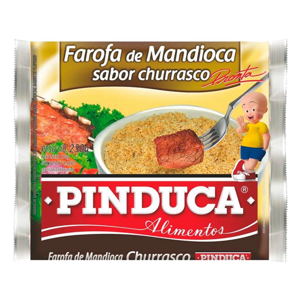 [MER-0650] Pinduca Ready-Made Farofa Barbecue Flavour 250g (toasted cassava flour)