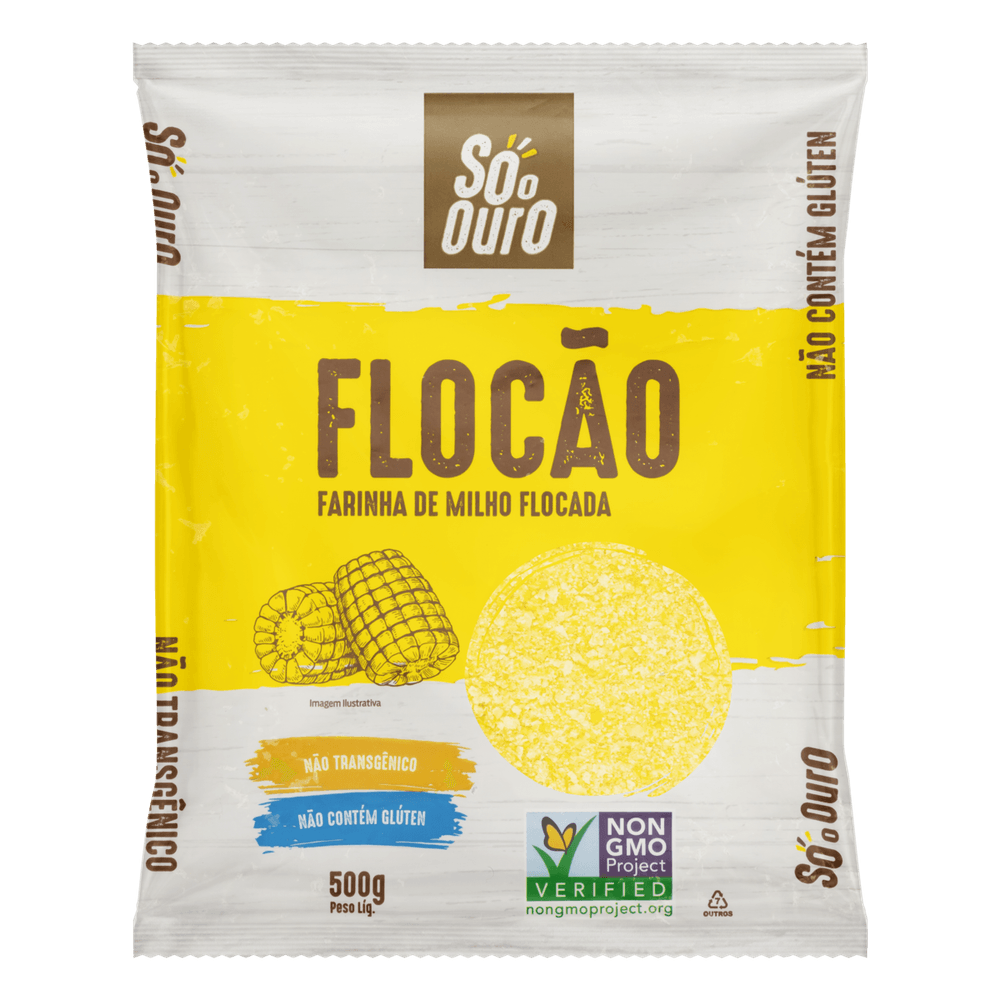 [MER-0900] Só o Ouro Voorgekookt Maïsgries Niet-GGO 500g