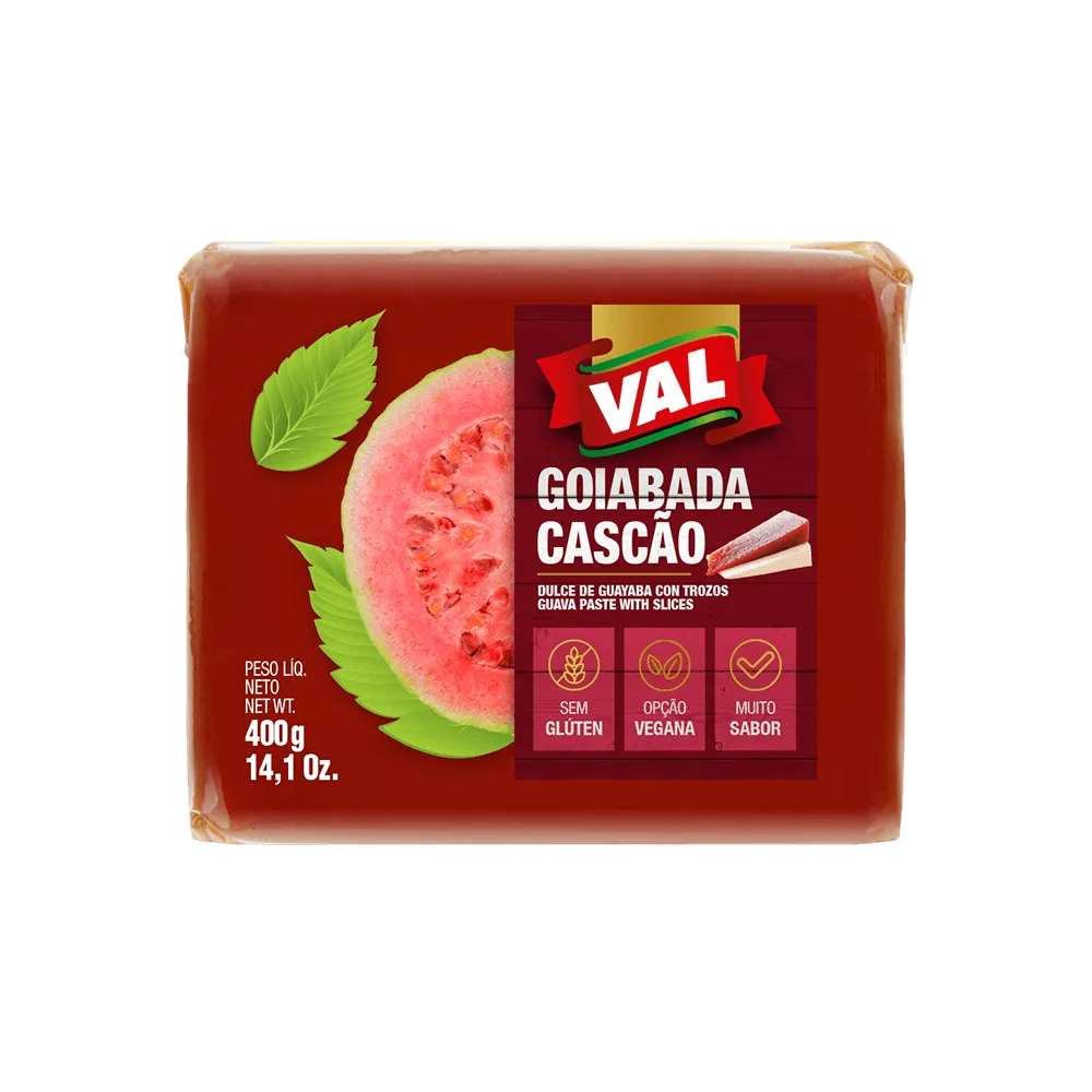 [DOC-0910] Val Goiabada Cascão en Barre 400g (pâte de goyave avec morceaux)