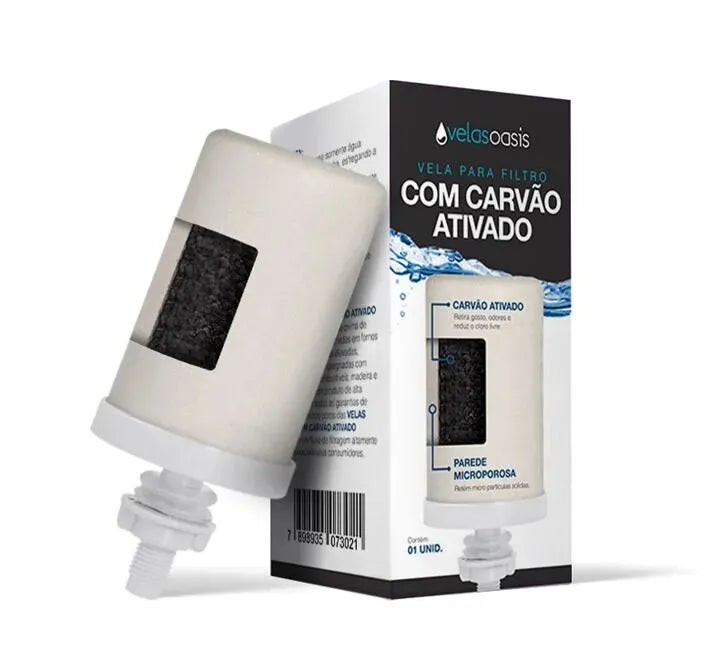 [CAS-0250] Oasis Activated Carbon Filter Candle for Clay Water Filter 1un